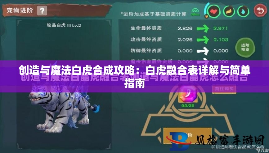 创造与魔法白虎合成攻略：白虎融合表详解与简单指南