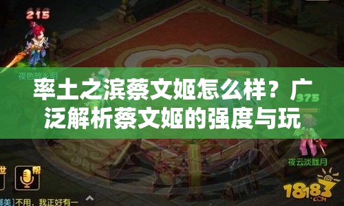 率土之滨蔡文姬怎么样？广泛解析蔡文姬的强度与玩法